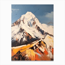 Mont Blanc France 3 Mountain Painting Canvas Print