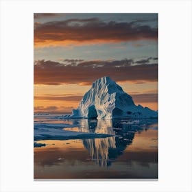 Iceberg At Sunset 1 Canvas Print