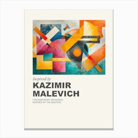 Museum Poster Inspired By Kazimir Malevich 4 Canvas Print