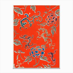 Floral Pattern, Shin Bijutsukai Canvas Print