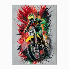 Motocross Rider Canvas Print