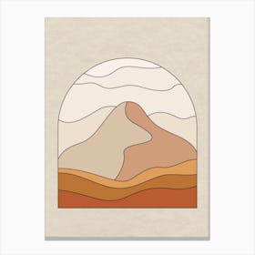 Pink Abstract Mountain Canvas Print