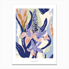 Colourful Flower Illustration Poster Hyacinth 4 Canvas Print