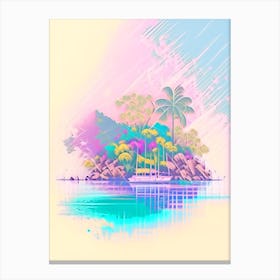 Virgin Islands Watercolour Pastel Tropical Destination Canvas Print