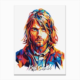 Kurt Cobain Nirvana 04 Portrait Music Icon Style WPAP Pop Art Canvas Print