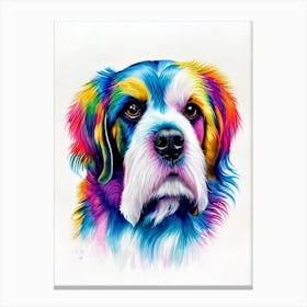 Grand Basset Griffon Vendeen Rainbow Oil Painting dog Canvas Print