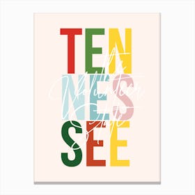 Tennessee The Volunteer State Color Canvas Print