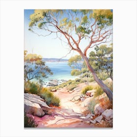 Watercolor Painting Of Cape Le Grand National Park, Australia 3 Canvas Print
