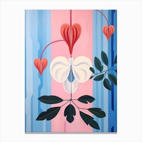 Bleeding Heart Dicentra 2 Hilma Af Klint Inspired Pastel Flower Painting Canvas Print