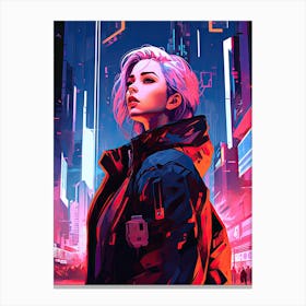 Cyberpunk Art woman 1 Canvas Print