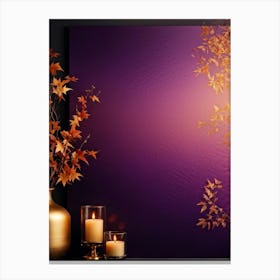 A Gradient Canvas Displaying A Purplish Pink To Gold Splash Against A Lavish Autumn Themed Backgroun 1 Canvas Print