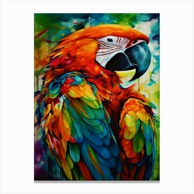 Parrot Pretty - Colorful Parrot Canvas Print