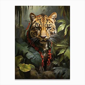 Jaguar In The Jungle art print Canvas Print