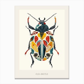 Colourful Insect Illustration Flea Beetle 9 Poster Canvas Print