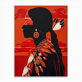 Huron Harmony; A Minimalist Study ! Native American Art Canvas Print