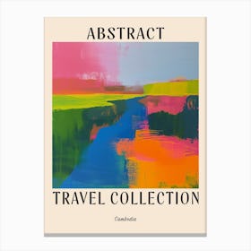 Abstract Travel Collection Poster Cambodia 2 Canvas Print