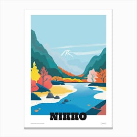 Nikko Japan 6 Colourful Travel Poster Canvas Print