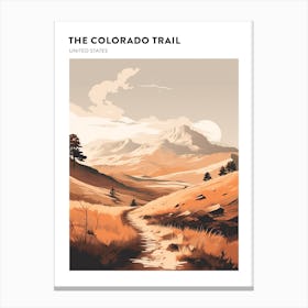 The Colorado Trail Usa 2 Hiking Trail Landscape Poster Canvas Print