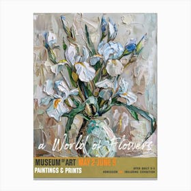 A World Of Flowers, Van Gogh Exhibition Iris 4 Canvas Print