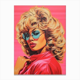 Tina Turner Retro Poster 2 Canvas Print
