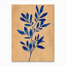 Blue Leaf 2 Canvas Print