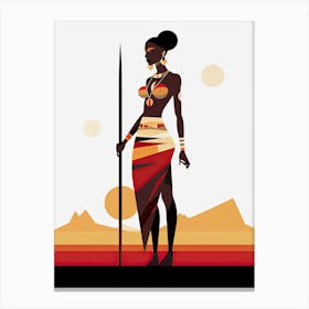 African Tribal Beauty Canvas Print