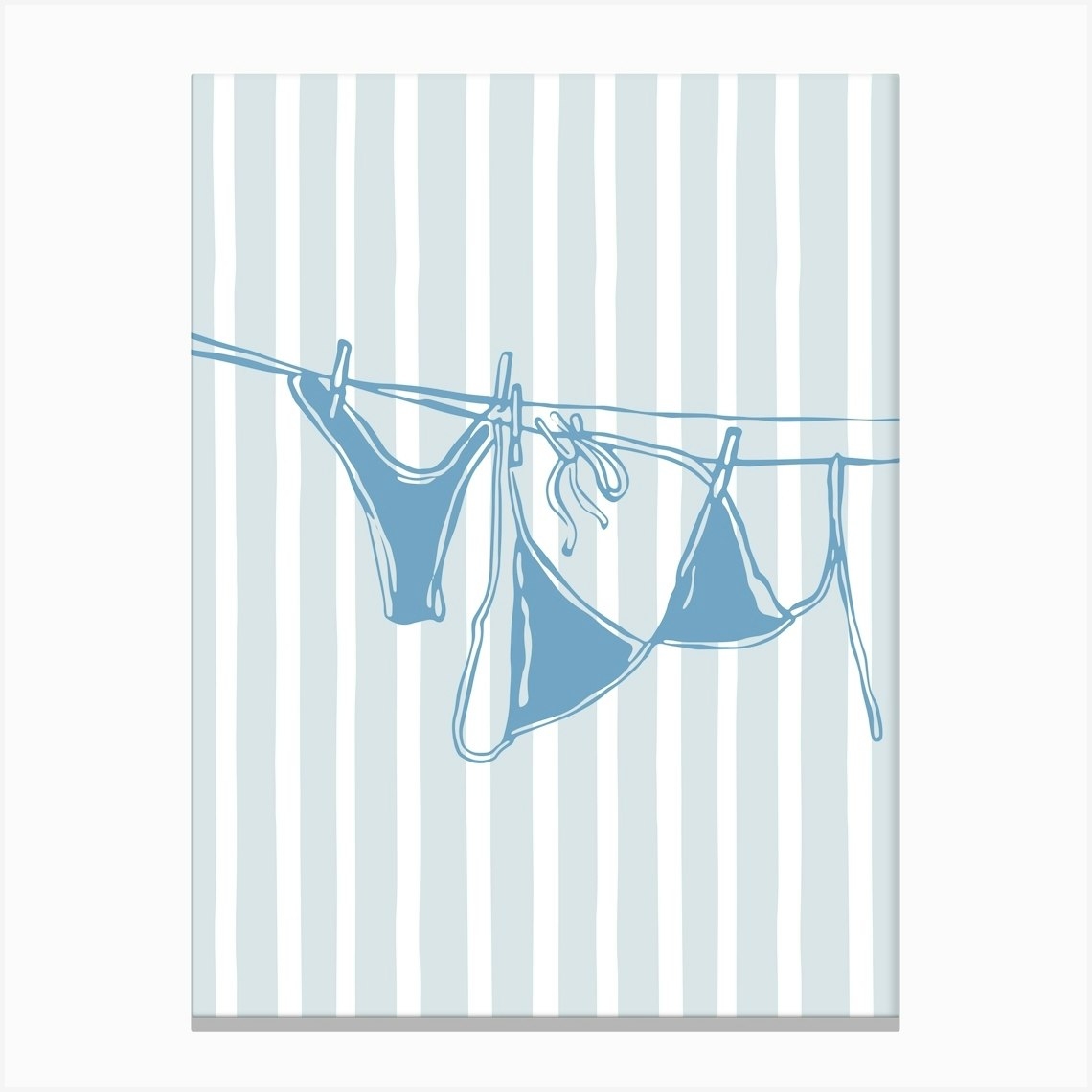 Bikini Blue Canvas Print by KIKIANDNIM