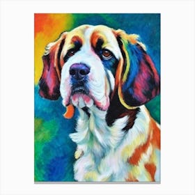Grand Basset Griffon 2 Vendeen Fauvist Style dog Canvas Print