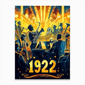 Aihrgdesign A Vintage Art Poster Celebrating The Jazz Age In 2 Canvas Print