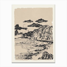 Landscape Sketch Art 1 Canvas Print