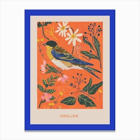 Spring Birds Poster Swallow 3 Canvas Print