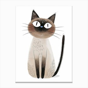 Siamese Cat Clipart Illustration 2 Canvas Print