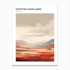 Scottish Highlands Scotland 2 Hiking Trail Landscape Poster Canvas Print