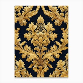 Wallpaper Gold Damask Canvas Print