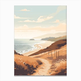 South West Coast Path England 5 Hiking Trail Landscape Canvas Print