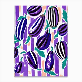 Eggplant Summer Illustration 1 Canvas Print