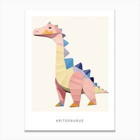 Nursery Dinosaur Art Kritosaurus 1 Poster Canvas Print