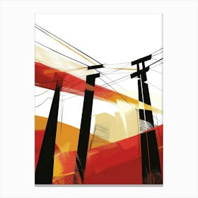 Telephone Poles Canvas Print