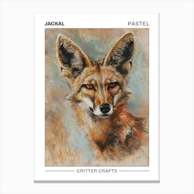 Jackal Pastel Watercolour 1 Poster Toile