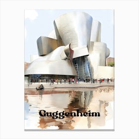 Guggenheim Museum Bilbao Spain Landmark Travel Art Canvas Print