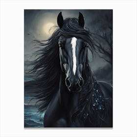 Black Horse 3 Canvas Print