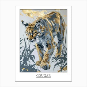 Cougar Precisionist Illustration 2 Poster Canvas Print