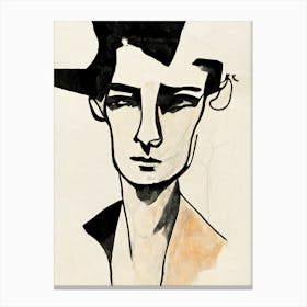Male Sketch Portrait Canvas Print