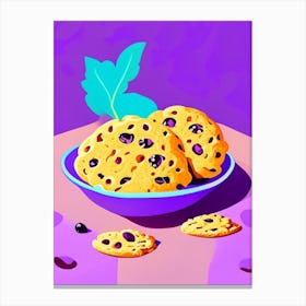 Oatmeal Raisin Cookies Dessert Pop Matisse 2 Flower Canvas Print