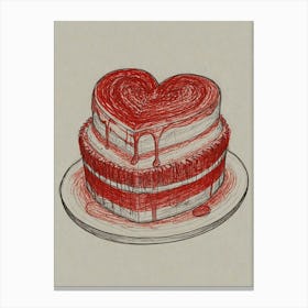 Heart Shaped Cake 1 Canvas Print