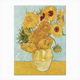 Vase With Twelve Sunflowers, Vincent Van Gogh Canvas Print