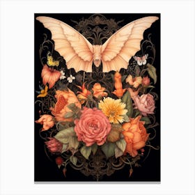 Floral Bat Painting 6 Canvas Print