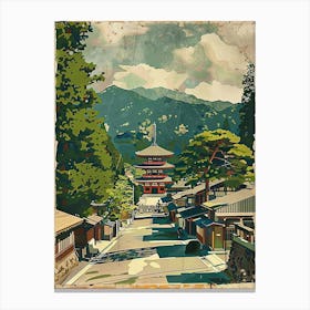 Takayama Old Town Japan Mid Century Modern 2 Canvas Print