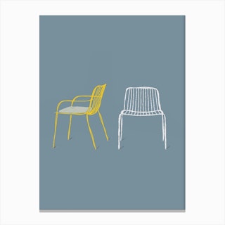 Two Lounge Chairs Canvas Print