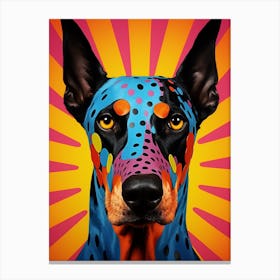 Dobermann Pop Art Inspired 1 Canvas Print